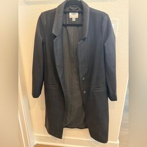 Old Navy Women's Black Long Trench Coat